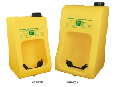 Estação portátil para lavagem de olhos SYSBEL com carrinho de resíduos móvel